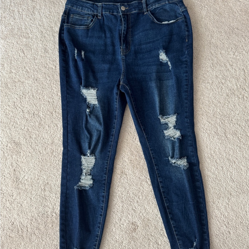 Distressed Blue Women's Jeans
